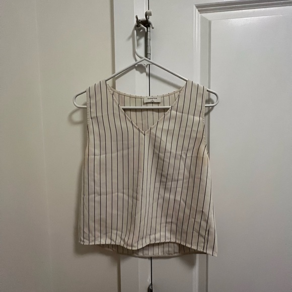 Babaton -white Murphy blouse with stripe, size small - Picture 2 of 3